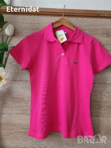 Тениска с яка и копчета LACOSTE , снимка 2 - Тениски - 49867868