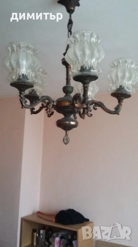 продавам винтич полилеи /АБАЖУР/, снимка 3 - Лампи за таван - 52909510