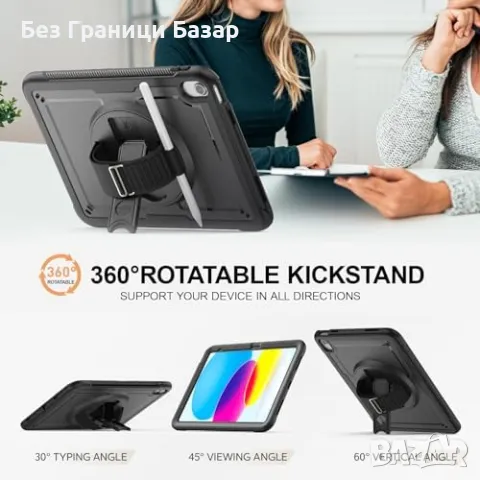Нов Удароустойчив калъф за iPad 10-то поколение 10.9" с пълна защита, снимка 5 - Калъфи, кейсове - 48157313
