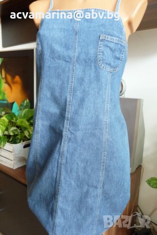 дънкова рокля  с презрамки , снимка 1