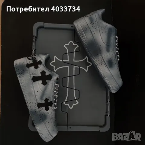 Nike Air Force 1 x Chrome Hearts Custom, снимка 4 - Други - 50156780