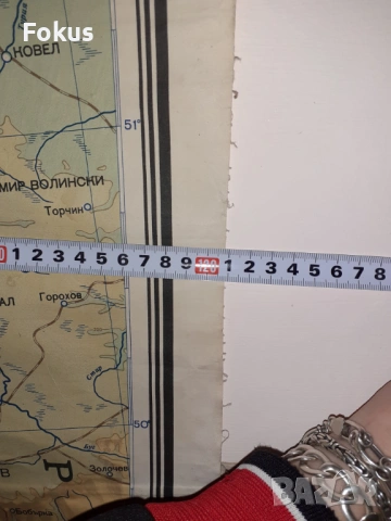 Стара платнена карта Полска народна република, снимка 5 - Антикварни и старинни предмети - 53503375