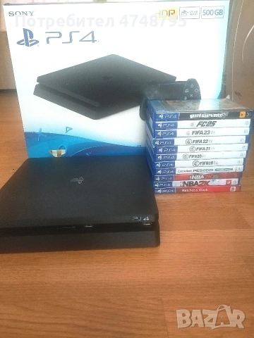 PS4 с джойстик и много игри