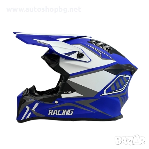 Кросова каска 127 - размер XL - Blue / White 2, снимка 4 - Аксесоари и консумативи - 51634332