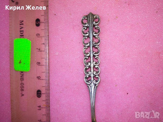 СТАРА НЕМСКА АЖУРНА КОЛЕКЦИОНЕРСКА ДЕСЕРТНА СРЕБЪРНА ЛЪЖИЧКА СРЕБРО 800 ПРОБА 43006, снимка 6 - Колекции - 44372832