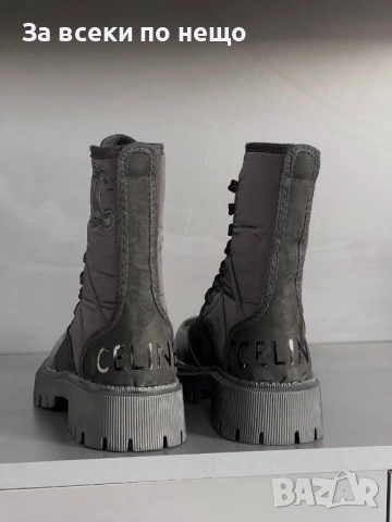 Celine Дамски Черни Боти Селин Код E1187, снимка 4 - Дамски боти - 53227050