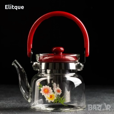 Огнеопорен стъклен чайник, 600ML/1100ML/1400ML