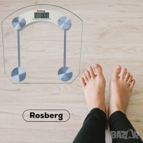 Кантар за тегло дигитален Rosberg, батерия, LCDекран, 180кг, 2 ГОДИНИ ГАРАНЦИЯ, снимка 9 - Друга електроника - 51948121