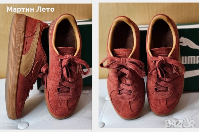 Кецове PUMA Palermo POP N38 24 cm Естествена кожа, снимка 11 - Кецове - 53157379