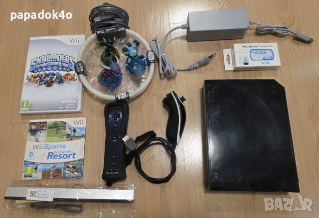 Пълен комплект Wii + игри и аксесоари