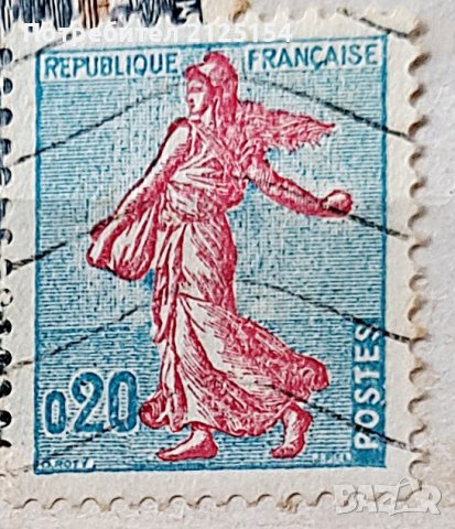 Лот от различни френски пощенски марки. , снимка 3 - Филателия - 41410269