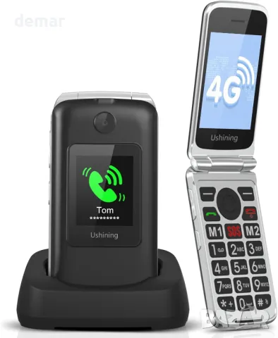 uleway 4G мобилен телефон за възрастни, отключен флип телефон, силен звук, SOS бутон, снимка 1