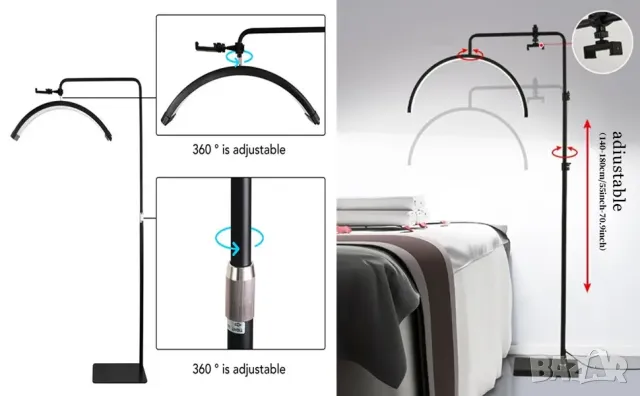 ЛЕД лампа луна / Козметична лампа за миглопластика, грим, маникюр 20W / 40W, снимка 15 - Друго оборудване - 42626834