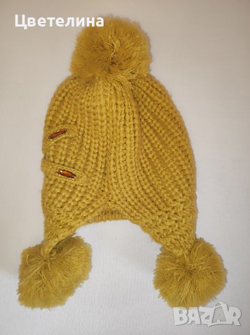 Зимна шапка цвят горчица в комплект с шал цена 18 лв., снимка 5 - Шапки - 42638626