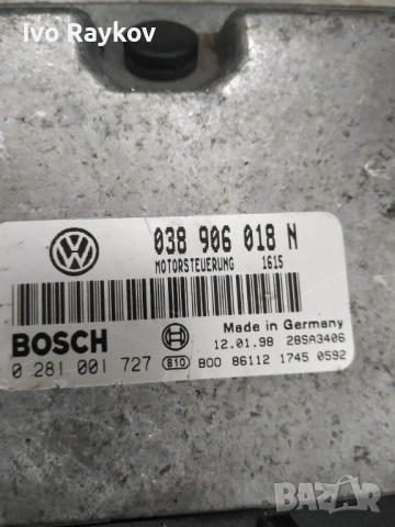 компютър , ECU, VW VOLKSWAGEN PASSAT 1.9 TDI , 038 906 018 N, 038906018N, BOSCH, 0281001727, снимка 4 - Части - 51818939