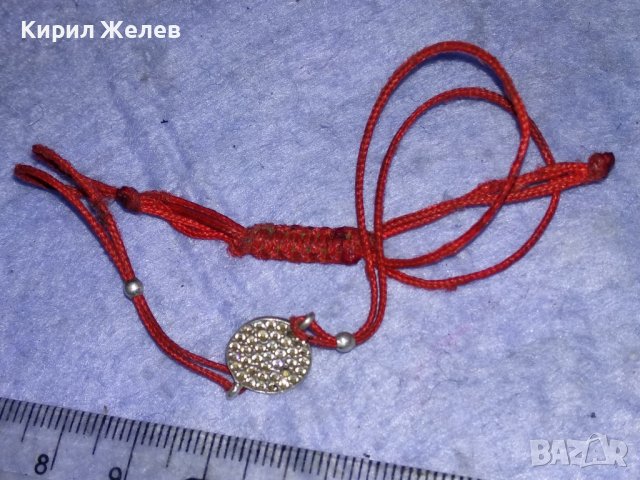 НЕЖНА ХЕНД-МЕЙД ФЕШЪН АРТ ГРИВНИЧКА За ЩАСТИЕ СРЕБРО с ФАСЕТИРАНИ ЦИРКОНИ и ЧЕРВЕНО КОНЧЕ 38270, снимка 8 - Гривни - 40932557