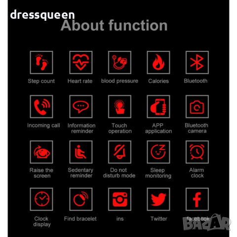 3345 Фитнес гривна Fitness Tracker с часовник, снимка 12 - Други - 44804795