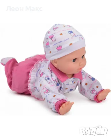 Интерактивна кукла Пълзящо бебе 40см, синьо , снимка 4 - Кукли - 48398293