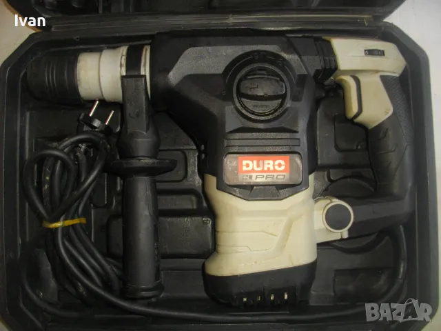 DUROPRO 1500W 5J НЕМСКИ 2018г. ЕЛ. ПЕРФОРАТОР КЪРТАЧ 4 ПОЗИЦИОНЕН СЪС ЗАБЕЛЕЖКА ПО ПАТРОННИК С КУФАР, снимка 7 - Перфоратори - 48268804