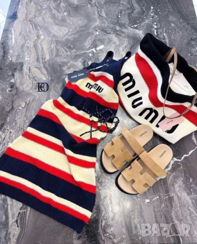 плажна рокля и чанта miu miu , снимка 4 - Рокли - 51024647