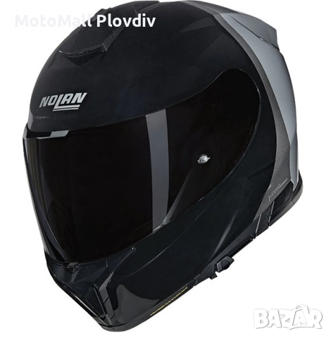Каска Nolan N80-8 Verniciatura Speciale N-Com 343 Black Gray – Гланц ECE 22.06, снимка 4 - Аксесоари и консумативи - 51891180