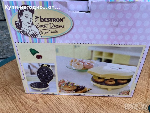 Уред за понички в ретро стил - Bestron 🇩🇪 🍩 , снимка 3 - Кухненски роботи - 40317042