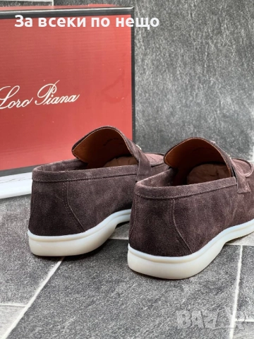 Loro Piana Мъжки Кафеви Обувки Естествена Кожа Лоро Пиана Код E830, снимка 3 - Ежедневни обувки - 51477819