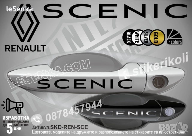 Renault Scenic стикери дръжки SKD-REN-SCE