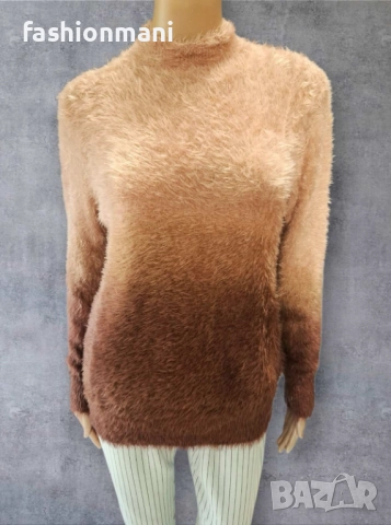 ДАМСКИ БЛУЗИ ОТ АНГОРА 2 цвята - код 1255, снимка 2 - Блузи с дълъг ръкав и пуловери - 43230281