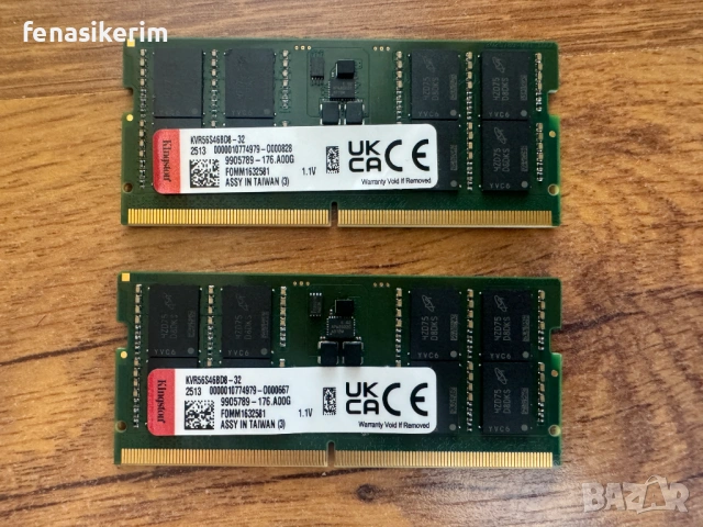 НОВА Kingston 64GB / 32GB DDR5 5600MHz SODIMM Ram памет за лаптоп