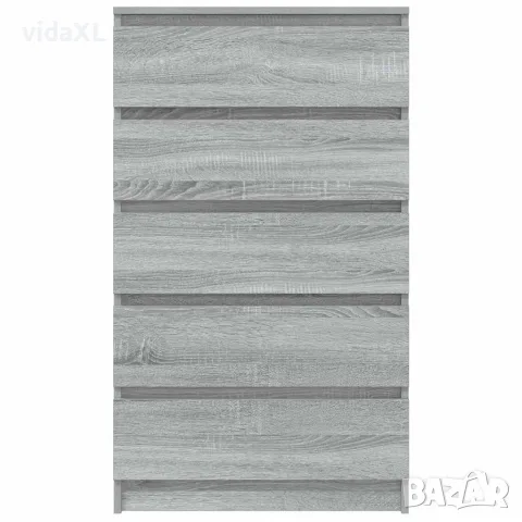 vidaXL Скрин с чекмеджета, сив сонома, 60x36x103 см, инженерно дърво, снимка 4 - Бюфети - 56147989