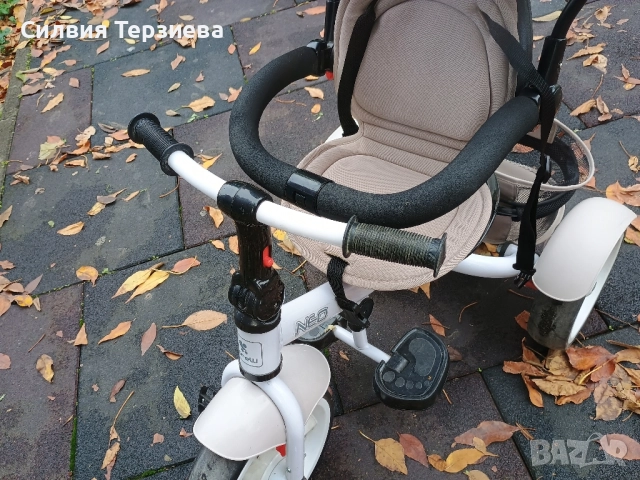 Триколка Lorelli - Neo, Ivory, с въздушни гуми, бежова, снимка 11 - Детски велосипеди, триколки и коли - 52212931