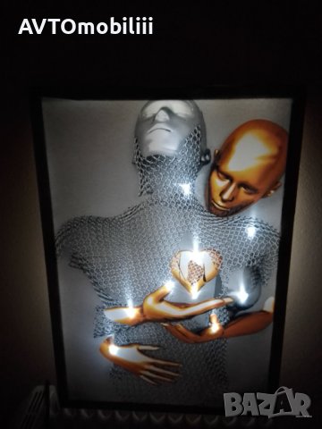 Продавам картини с светещи лед лампи с две батерии тип АА., снимка 10 - Картини - 39395076