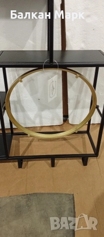 Метална етажерка със закачалка и рамка за огледало – Lawrence Grey, снимка 2 - Етажерки - 52883359