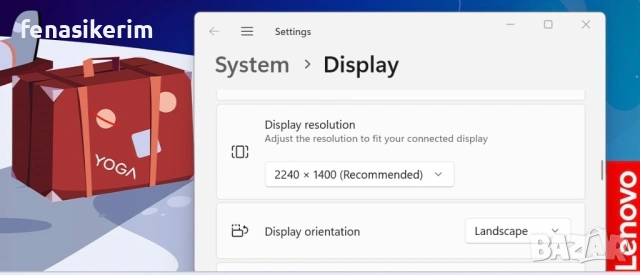 ЧИСТО НОВ 14' 2.2К Touch i5-1355u Lenovo Yoga 7 16GB LPDDR5/512GB NVMe/Подсветкa/Бат 12ч., снимка 9 - Лаптопи за работа - 53538193
