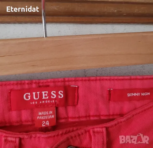 Оригинални дънки GUESS цвят корал , снимка 9 - Дънки - 49637330