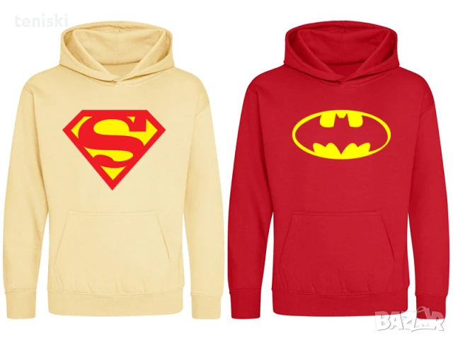 Качествени детски суичъри Batman и Supermen Модели, цветове и размери, снимка 3 - Детски анцузи и суичери - 50987402