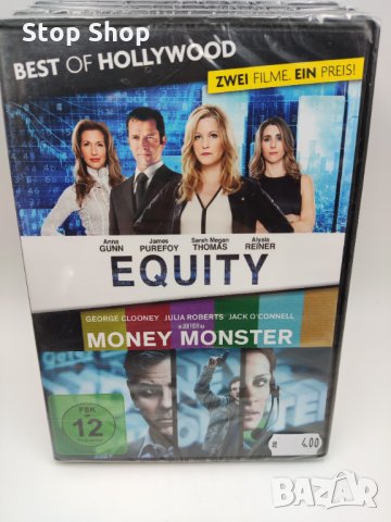 Нови DVD Филми 2 диска 2 филма Money monster/Equity 