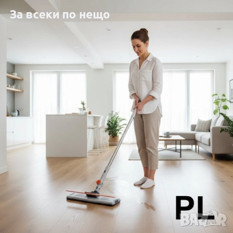 Многофункционален 2-в-1 флат моп с микрофибър и уейдж Код P1668, снимка 4 - Други стоки за дома - 52937901