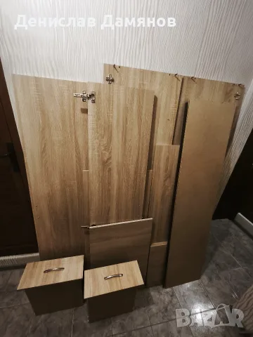 Трикрилен гардероб Аполо 2 Дъб Сонома, снимка 4 - Гардероби - 55993087
