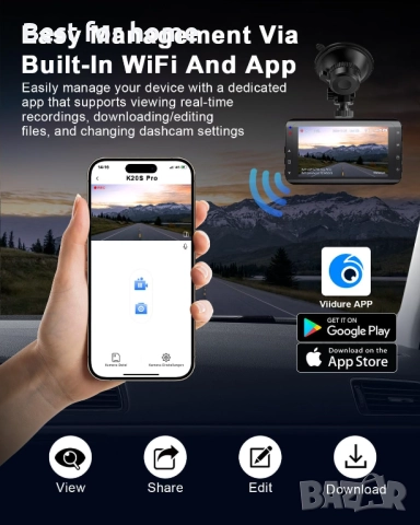 Даш камера Discovery  K20S Pro. двойна, снимка 4 - Аксесоари и консумативи - 52901822