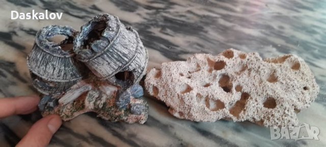 Продавам декорации бъчви и камък, снимка 2 - Оборудване за аквариуми - 41357025