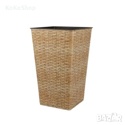 Кашпа-28х28х45 см./висока кашпа от PVC ратан/кашпа