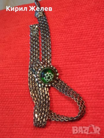 СТАРО РЕТРО ГОТИК АРТ КОЛИЕ ЧОКЪР посребрена благородна стомана с ВЕНЕЦИАНСКО СТЪКЛО МУРАНО 38661, снимка 7 - Антикварни и старинни предмети - 41682298