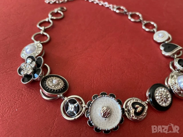 Чокър колие метално с орнаменти дължина - 32+10, снимка 4 - Колиета, медальони, синджири - 50713173