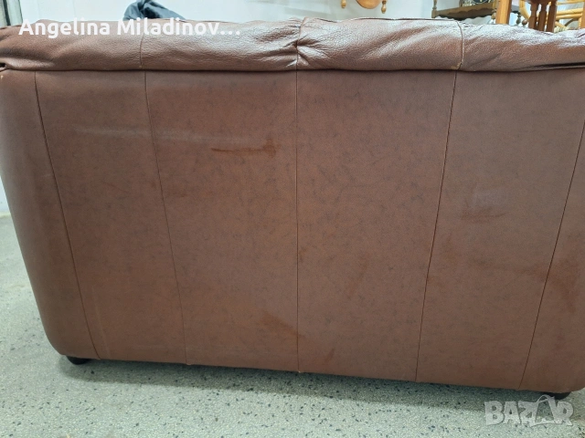 Диван двойка естествена кожа , снимка 5 - Дивани и мека мебел - 53696918