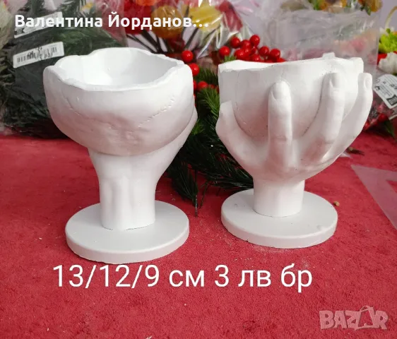 гипсови кашпи , снимка 4 - Декорация за дома - 47547816