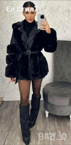 📌#Дамско #пухкаво #кожено #яке.Италия.Еко кожа+пух С М Л ХЛ размер Цена 130лв/66.47€ Еконт спиди