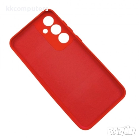 Силиконов кейс bSmart Silicone Soft Cover, За Samsung Galaxy S25 FE, Червен и Протектор, снимка 3 - Калъфи, кейсове - 51922460