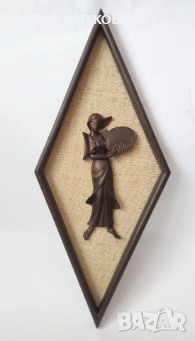 Старо стенно пано от дърво ръчна изработка